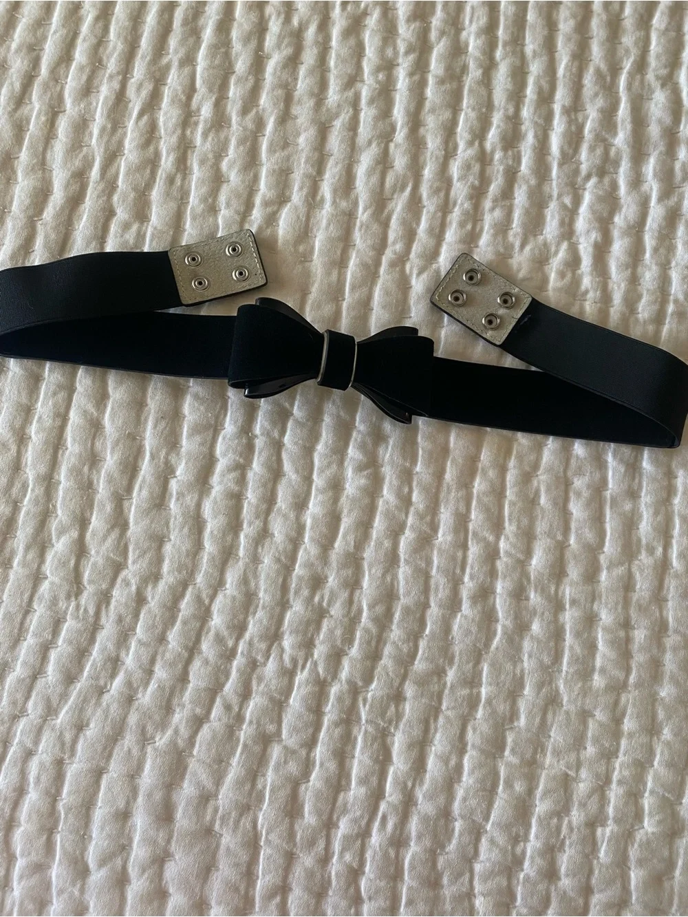 White House Black Market Black Velvet Bow Belt